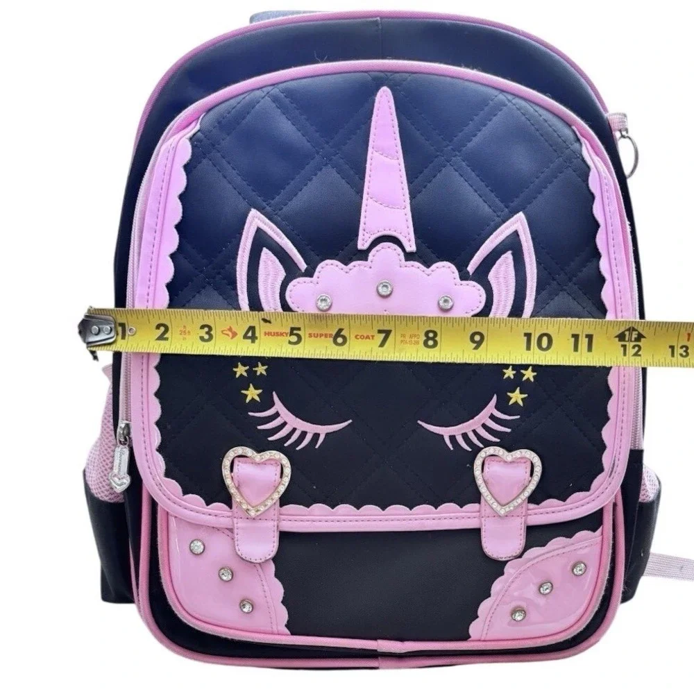 Moonmo Unicorn Face Diamond Sequins Waterproof Princess Backpack